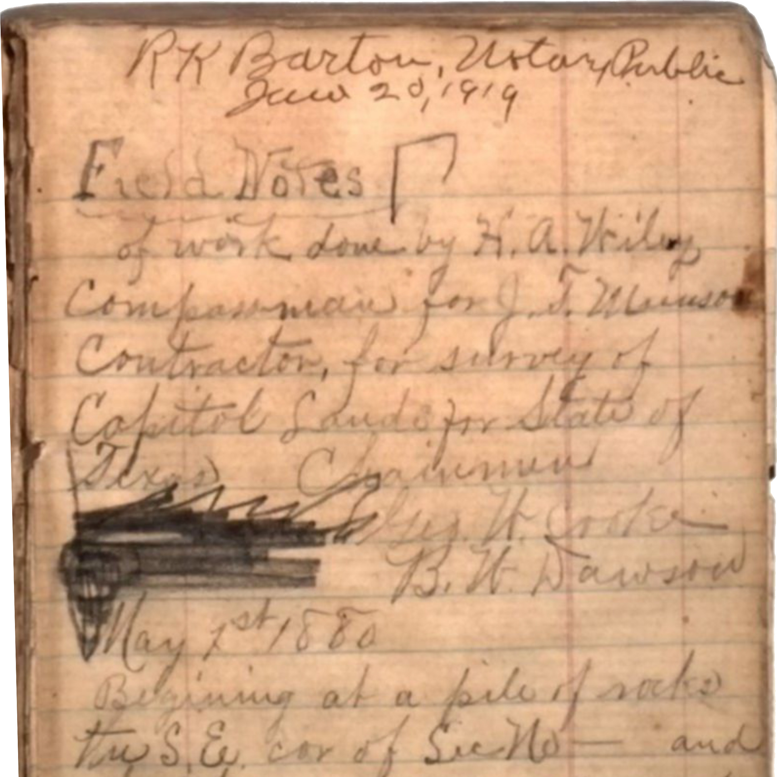 H.A. Wiley's field notes